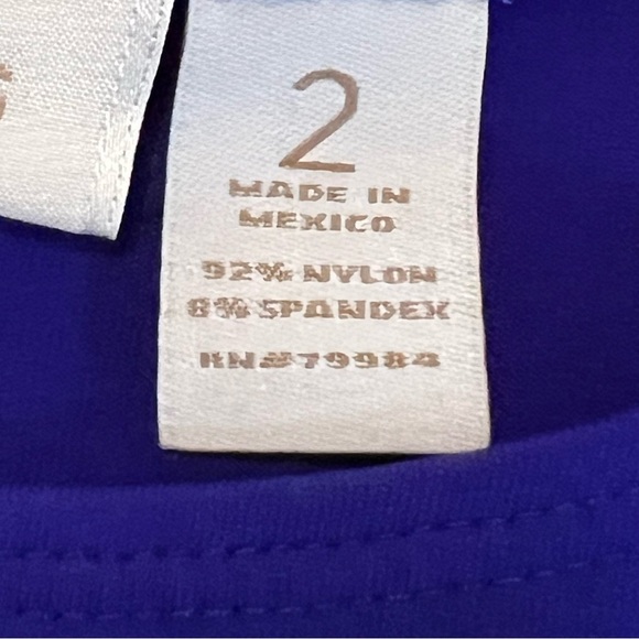 Chico’s Essential Scoop Neck Top in Purple Blue size 2 Medium women’s - Picture 7 of 8